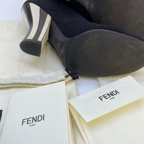 FENDI  ROCKOKO SOCK BOOTIES - Picture 6 of 12